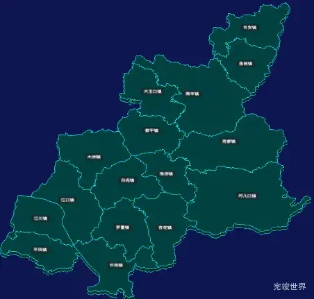 threejs肇庆市封开县geoJson地图3d地图CSS3D标签